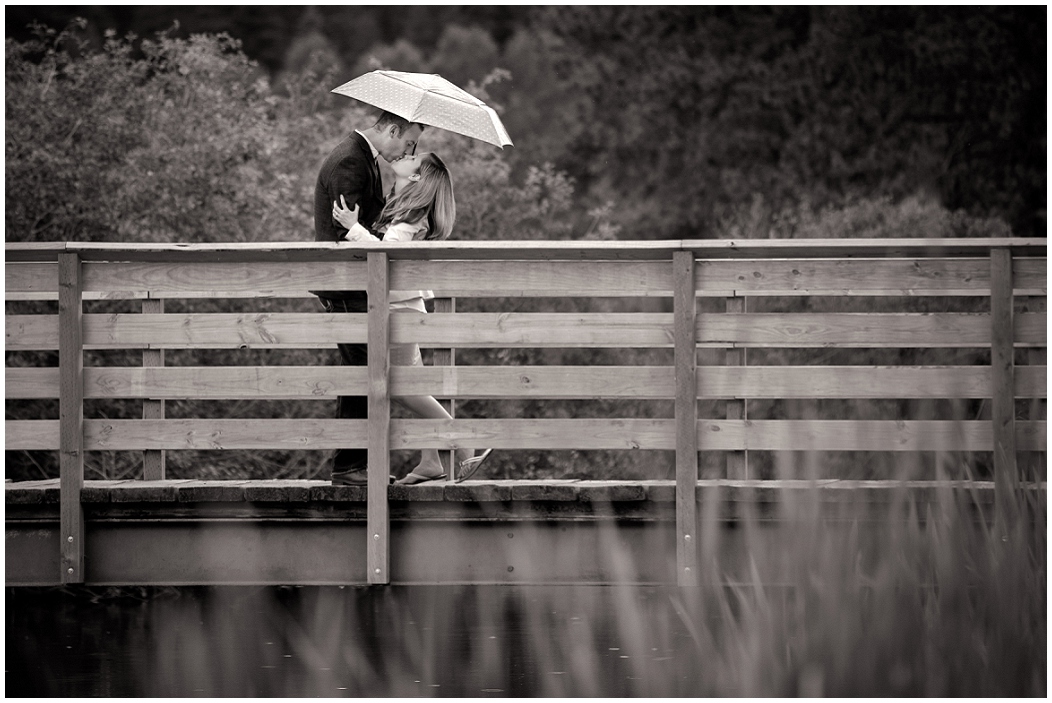 picture of rainy engagement photos