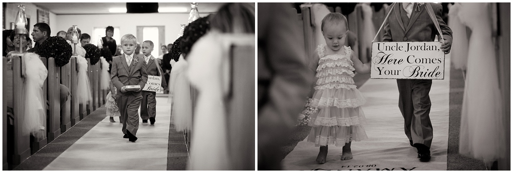 picture of ring bearer walking down the aisle