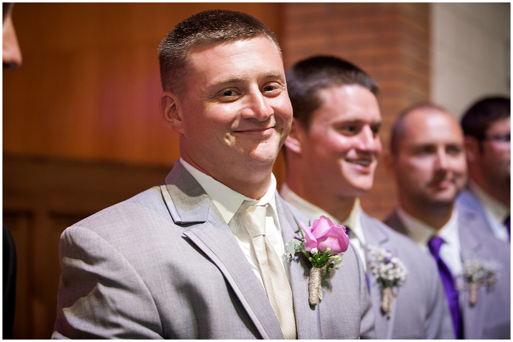 picture of groom at the aisle