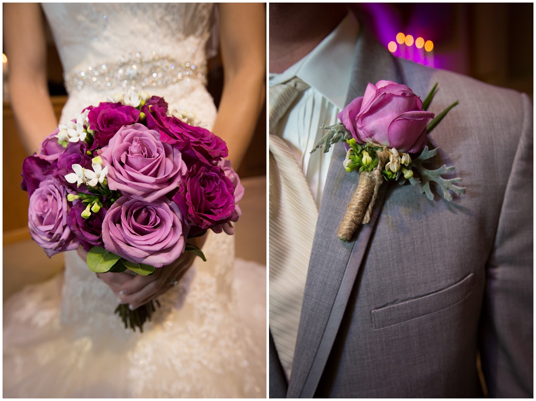 picture of fuchsia and purple bouquet