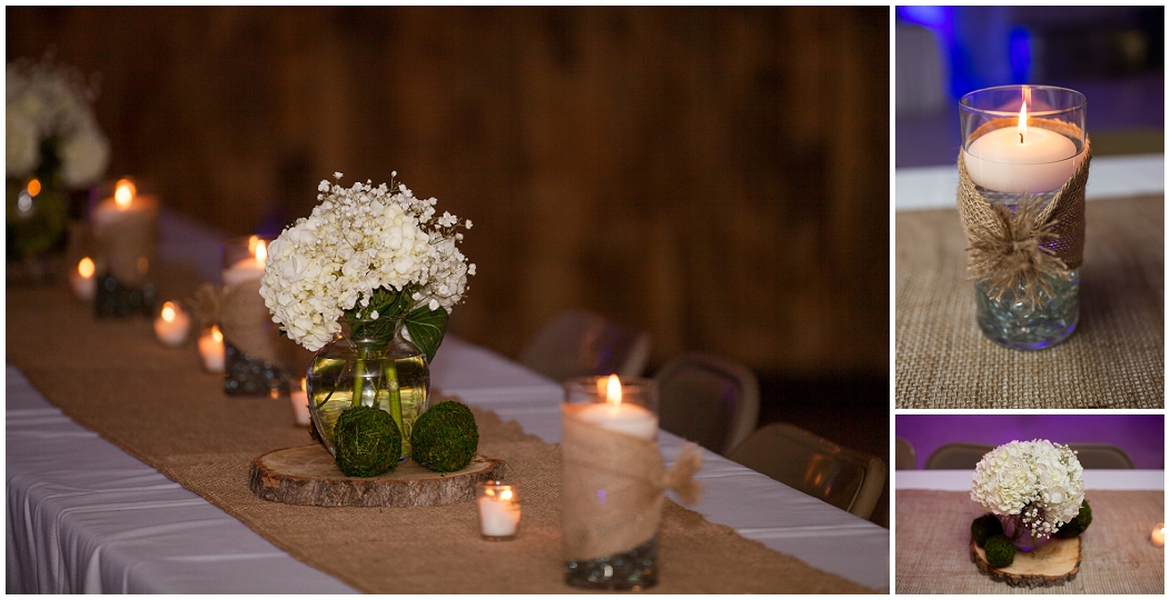 picture of rustic wedding reception
