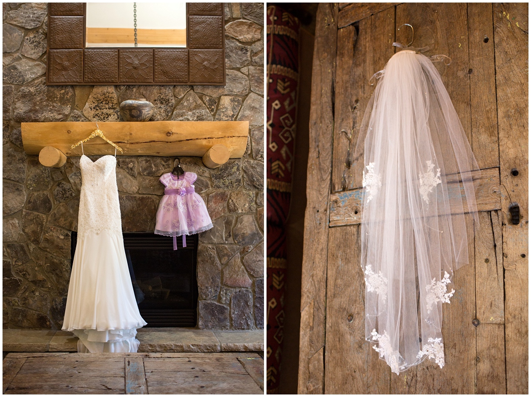 picture of dress hanging from a fireplace