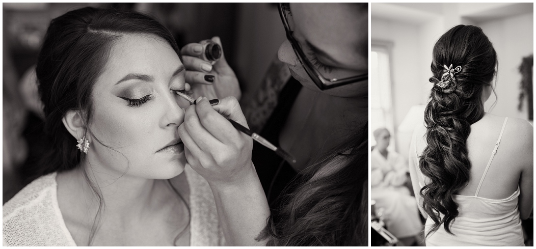 picture of bride getting her make-up done