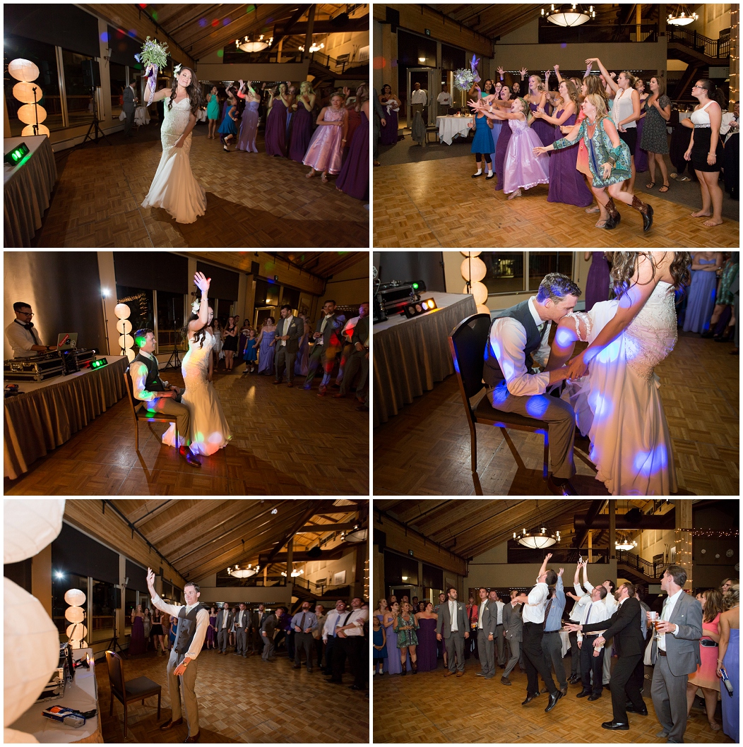 picture of wedding bouquet toss