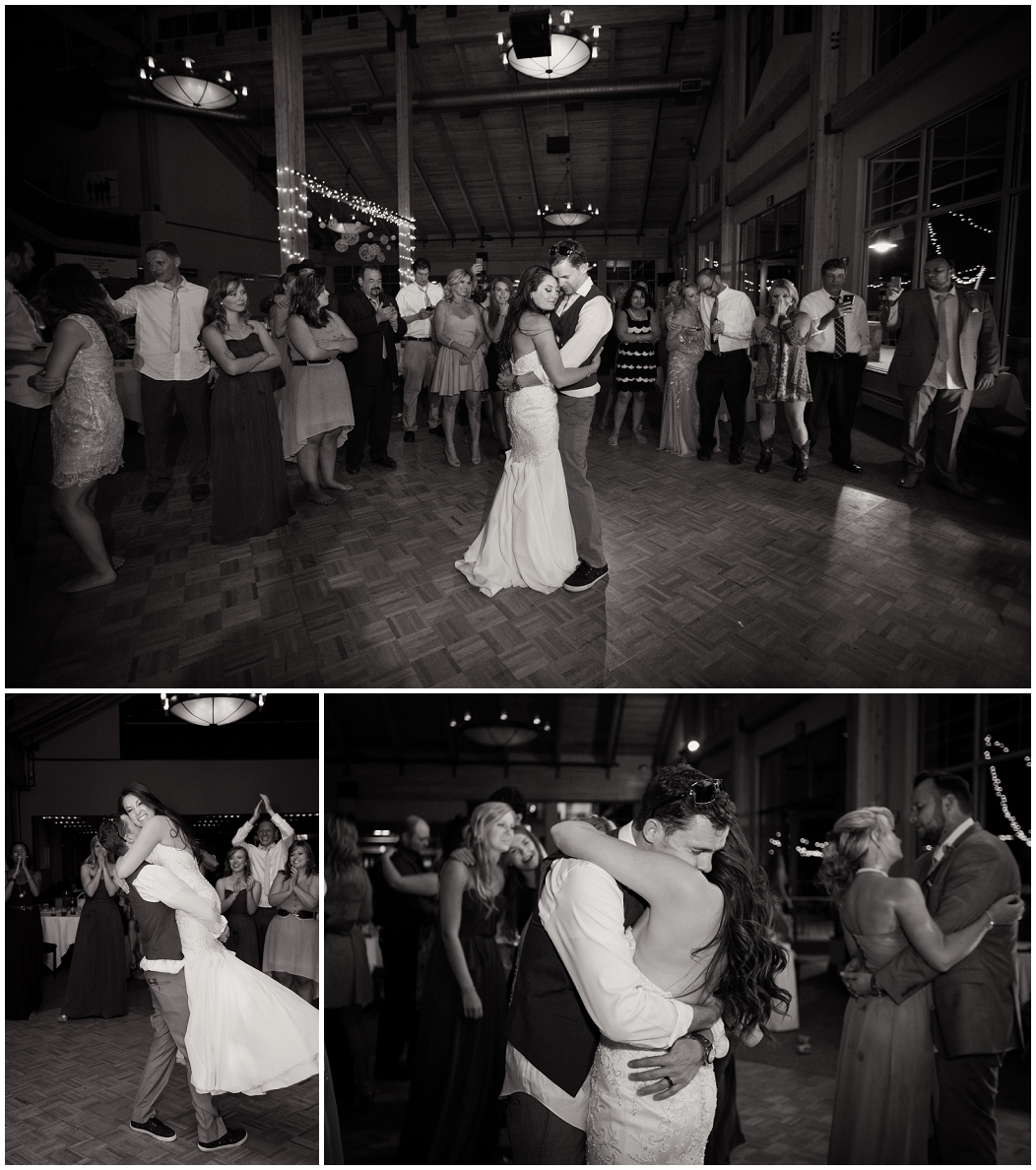 picture of bride and groom dancing