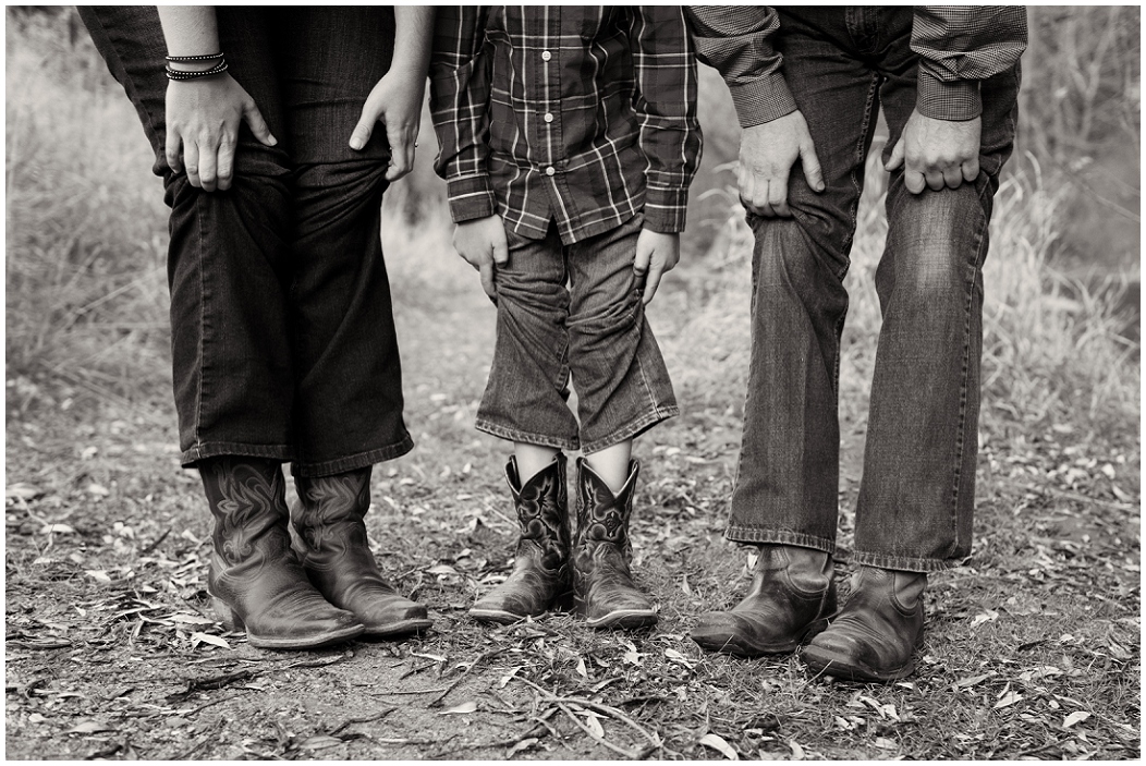 picture of family with cowboy boots