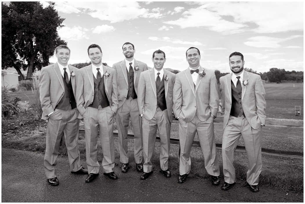 picture of groomsmen at applewood golf course wedding