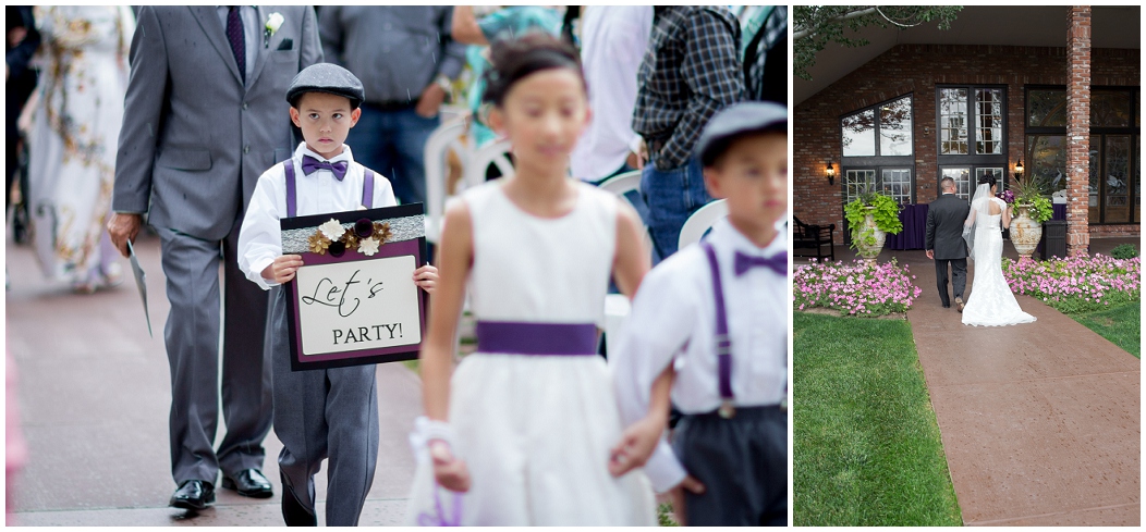 picture of ring bearer carrying a sign