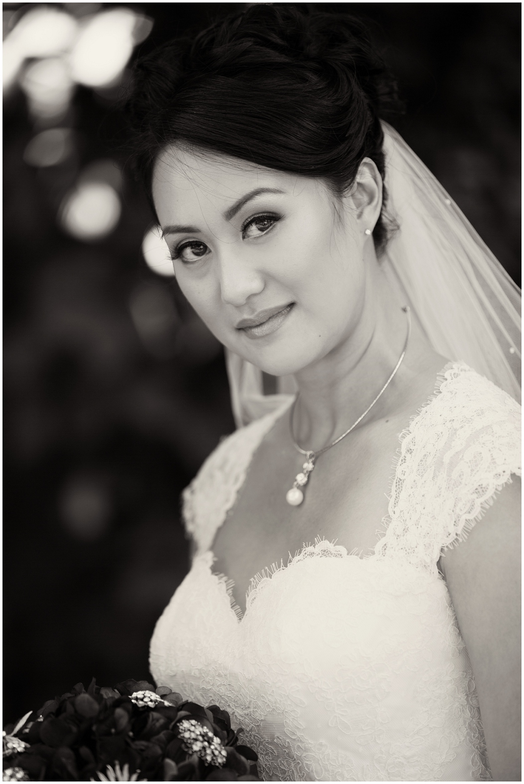 picture of bride at dove house wedding