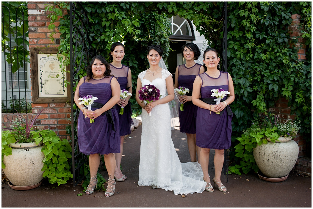 picture of bridesmaids in purple