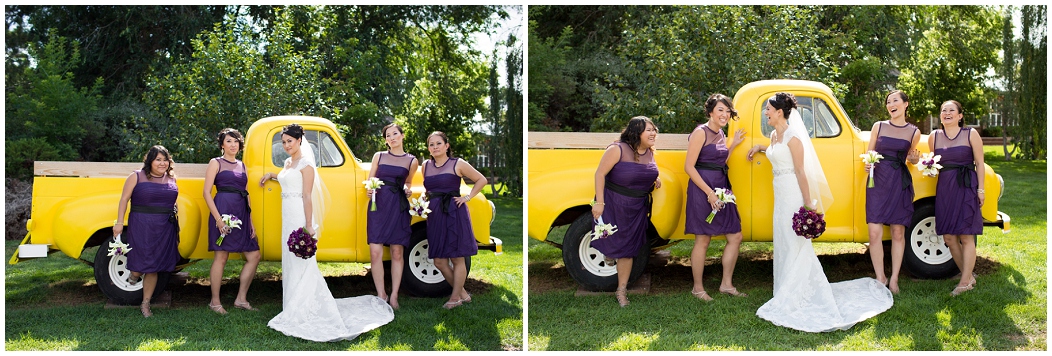 picture of purple and yellow wedding