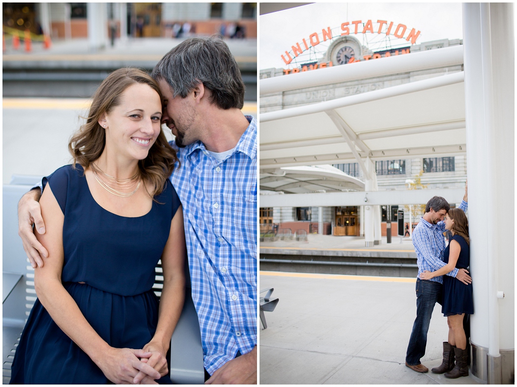 picture of union station Denver engagement photos