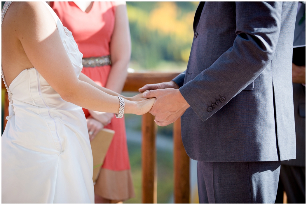 picture of bride and groom holding hands