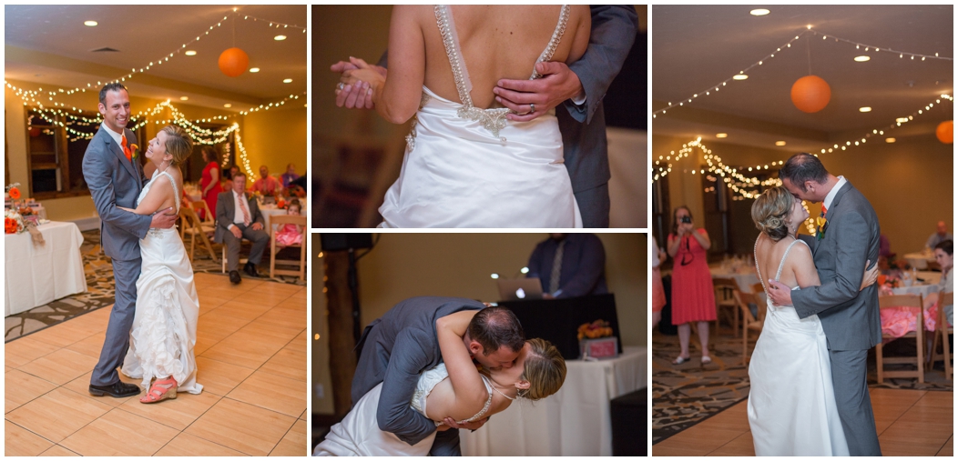 picture of bride and groom's first dance