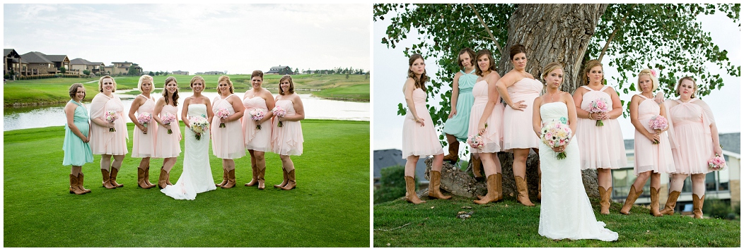 picture of bridesmaids in cowboy boots