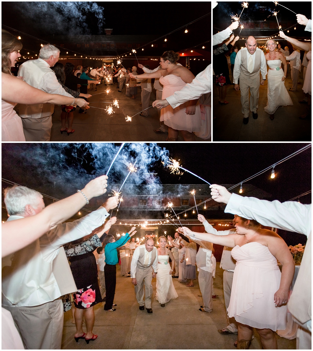 picture of wedding sparkler exit