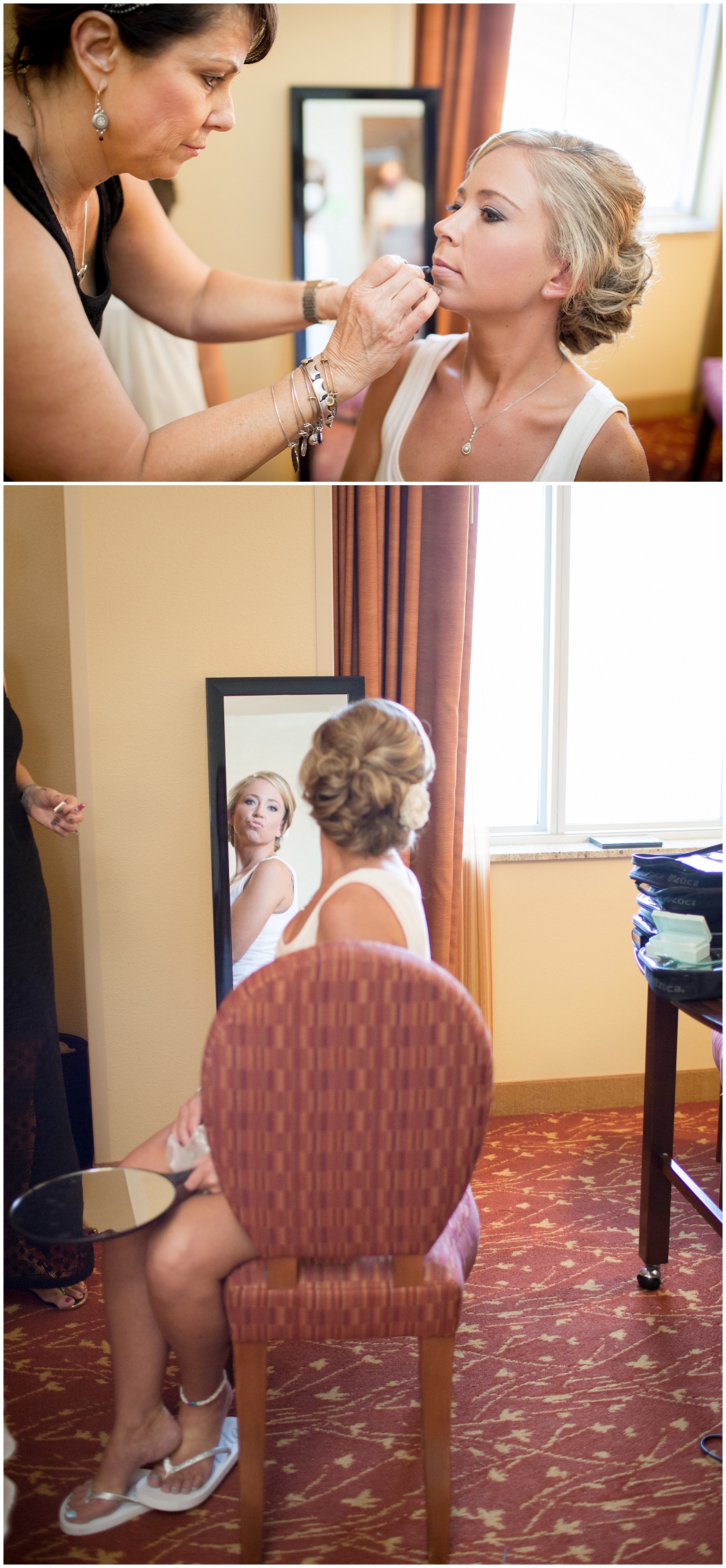 picture of bride getting her make-up done