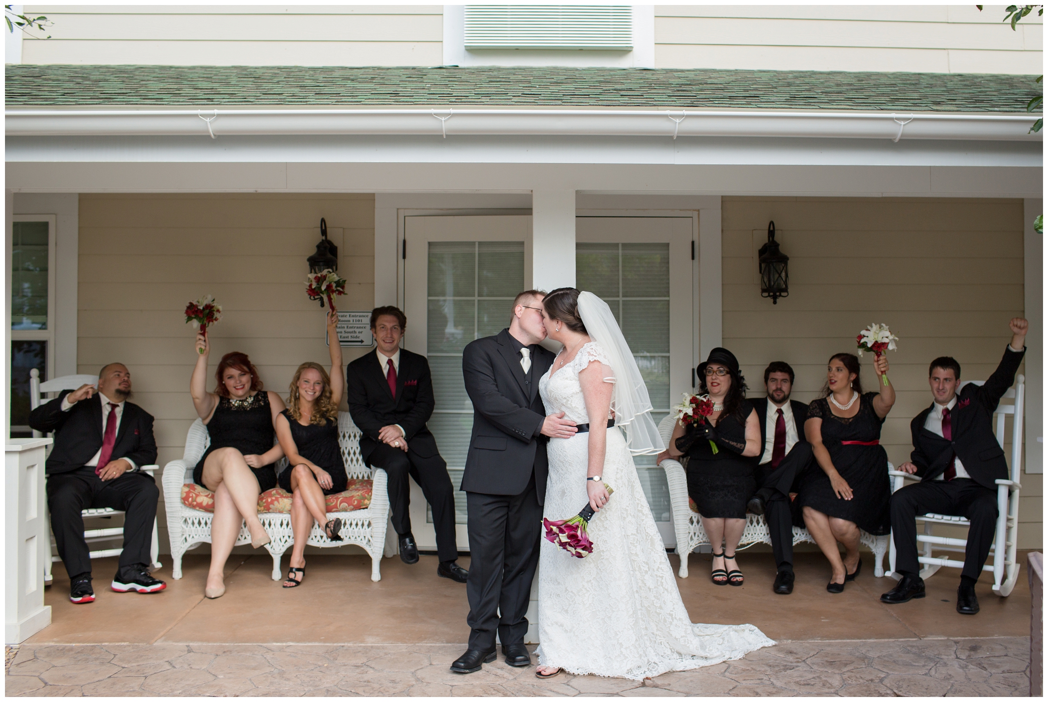 picture of bridal party at wine country inn