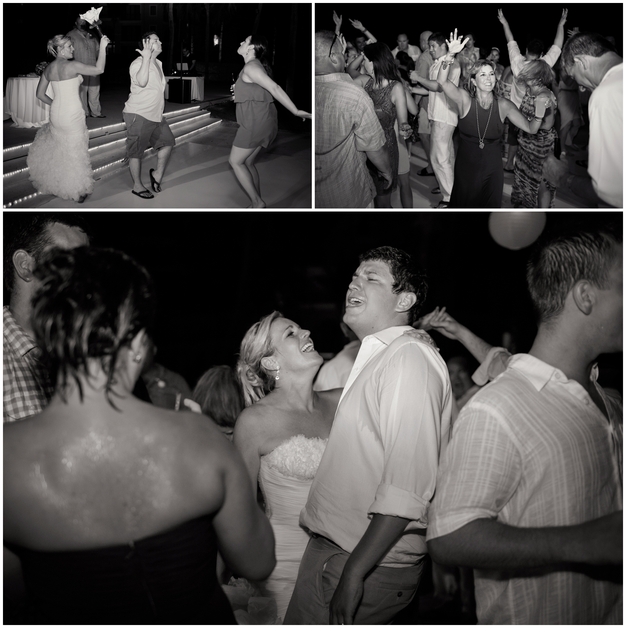 picture of bride and groom dancing at reception