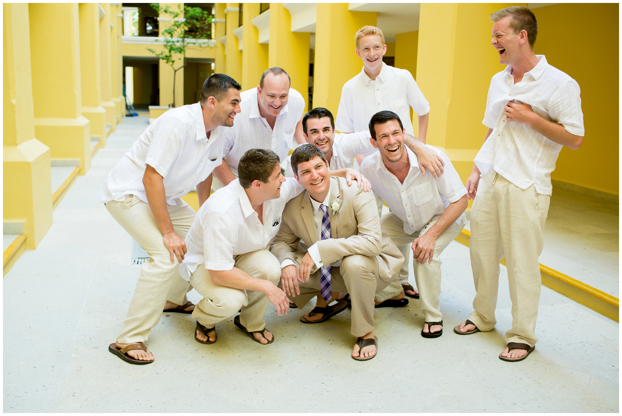 picture of groomsmen goofing around