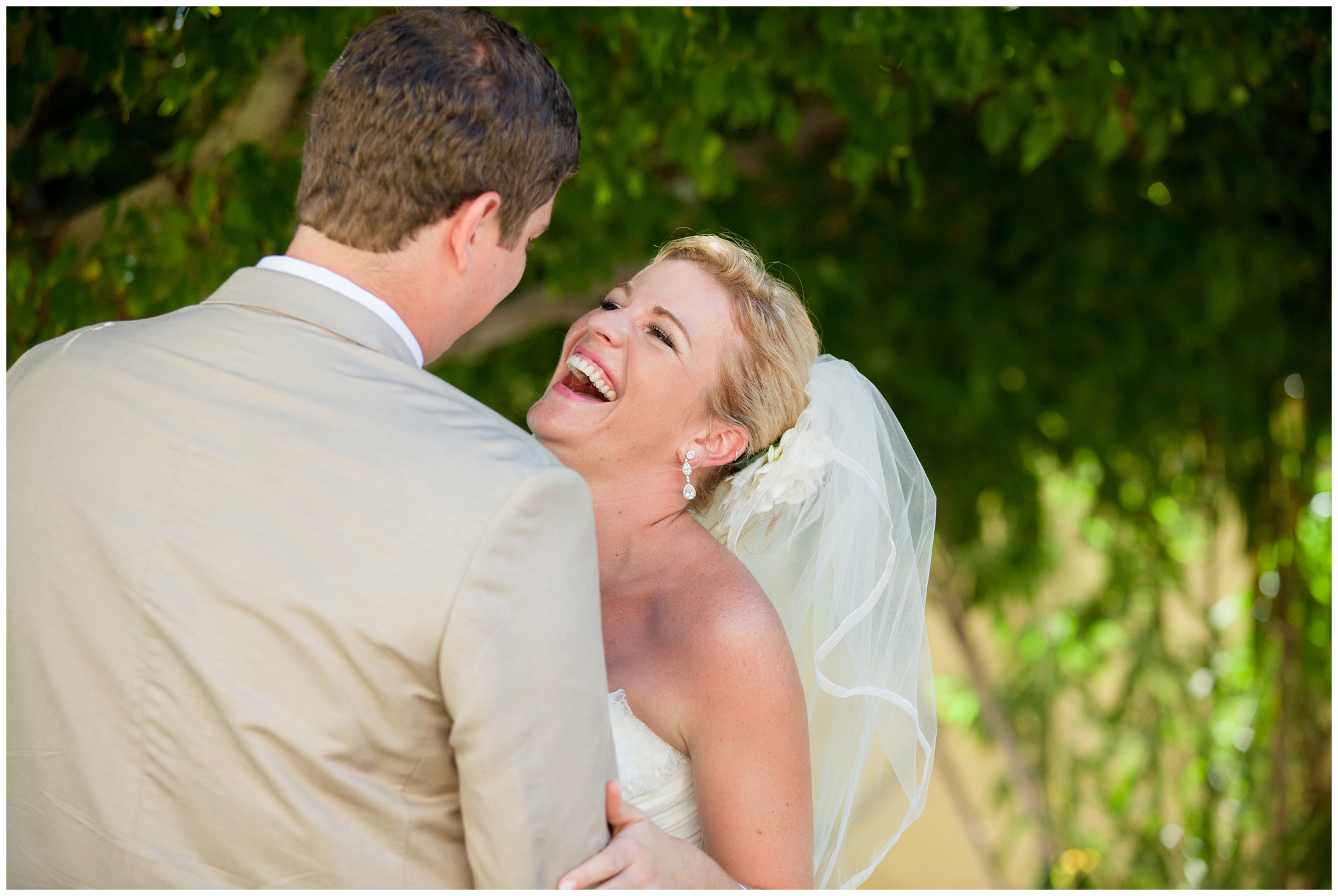 picture of bride laughing 