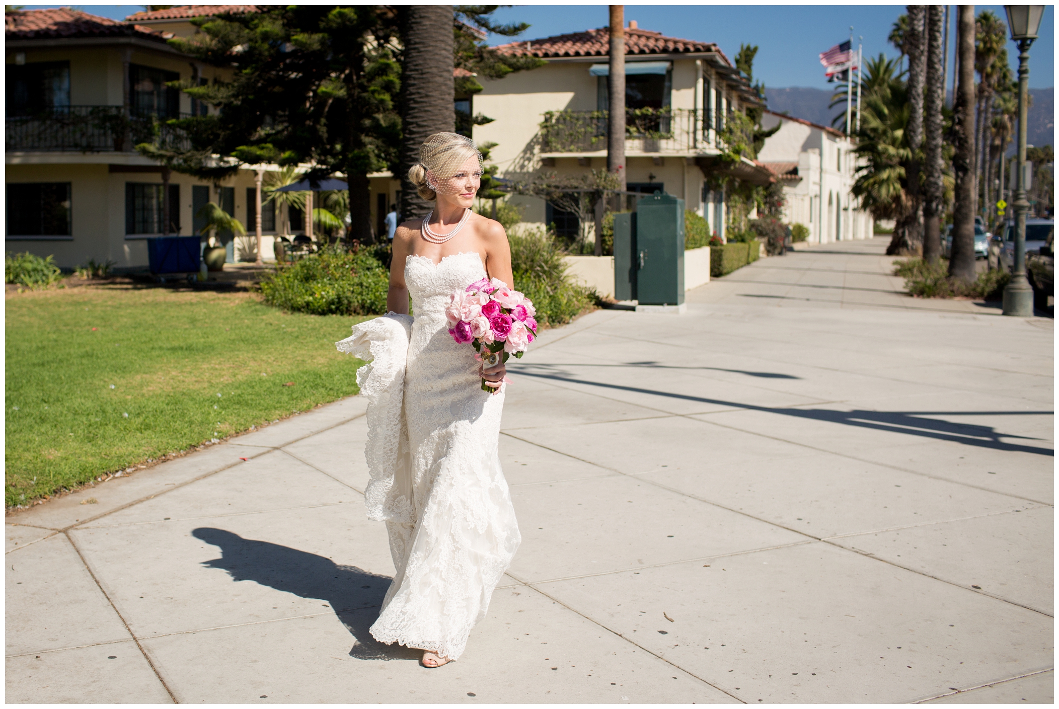 picture of bride walking