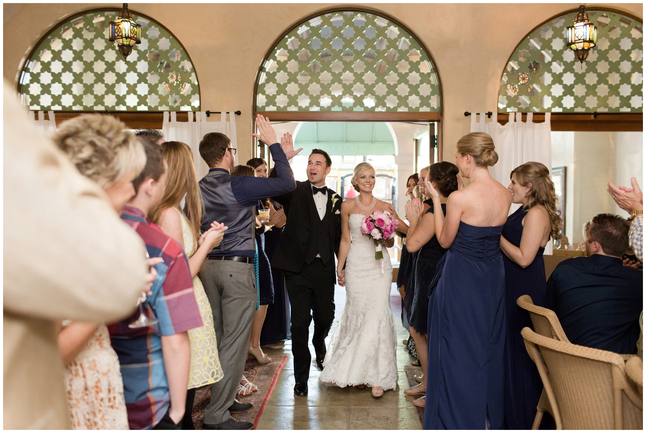 picture of Santa Barbara wedding reception