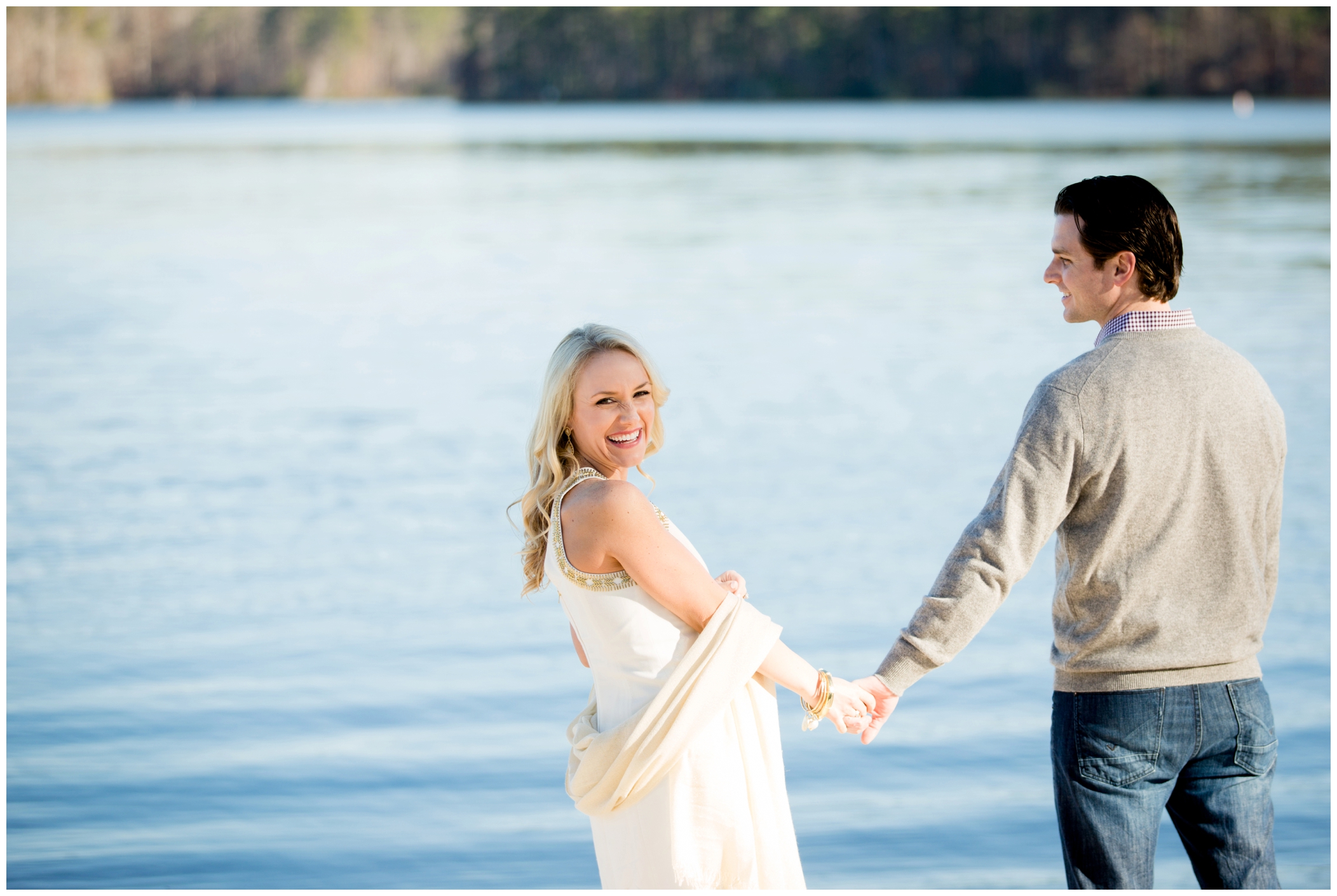 picture of lake engagement photos