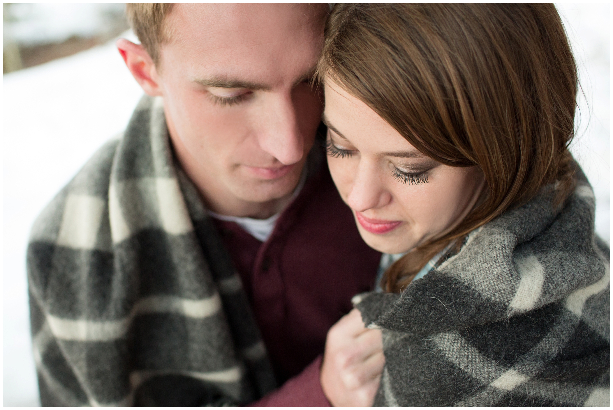 picture of winter engagement photos in Golden, Colorado