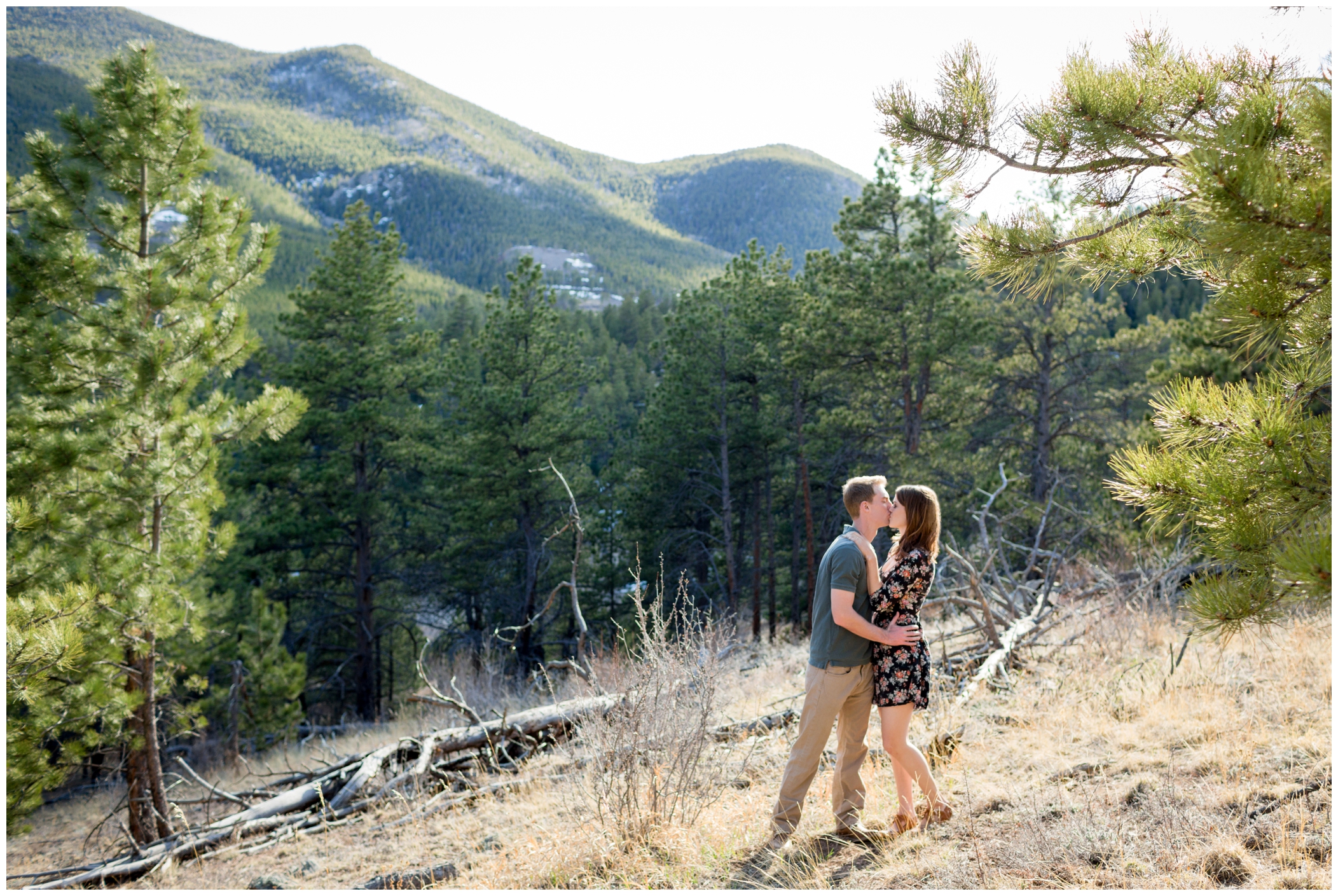 picture of Colorado mountain engagement photography
