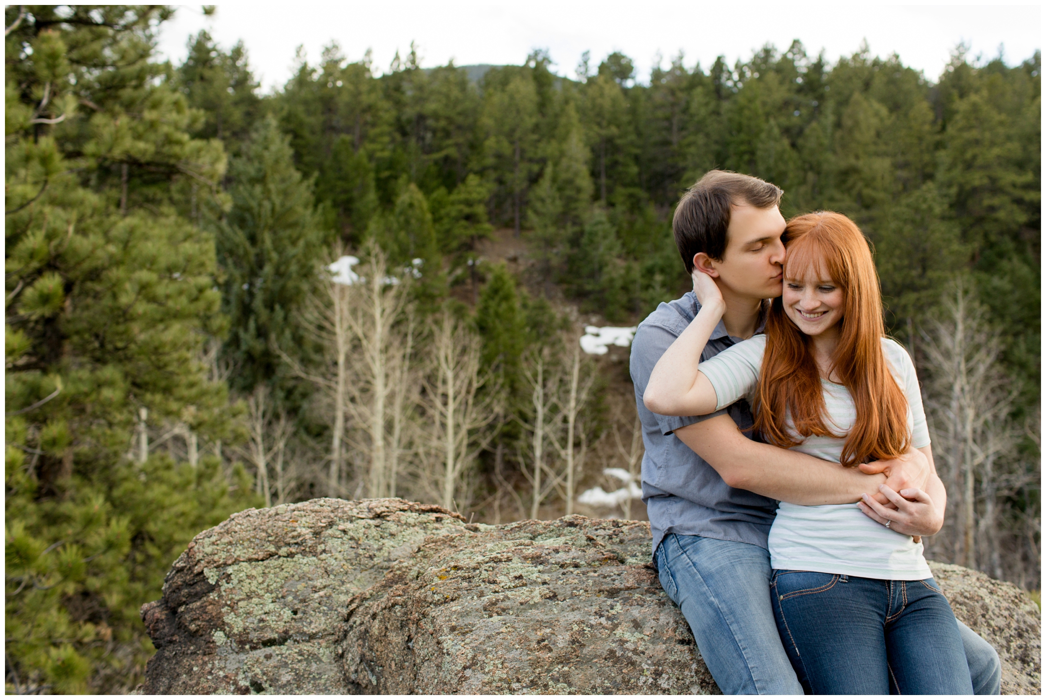 picture of Colorado mountain engagement photos