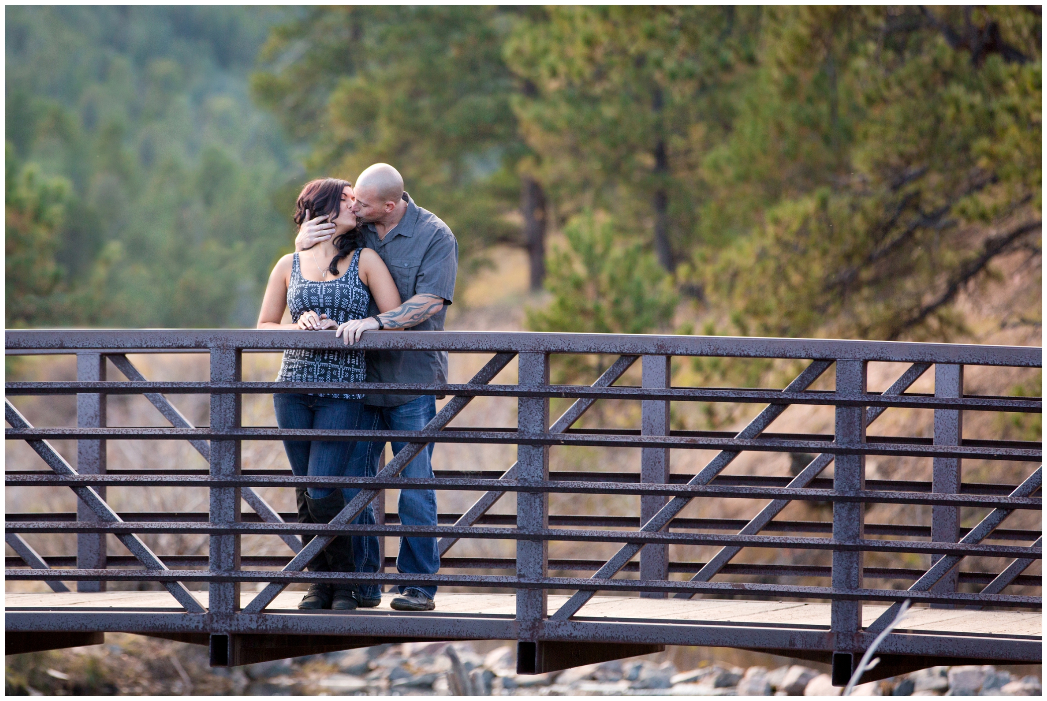 picture of Evergreen Lake House engagement photos 