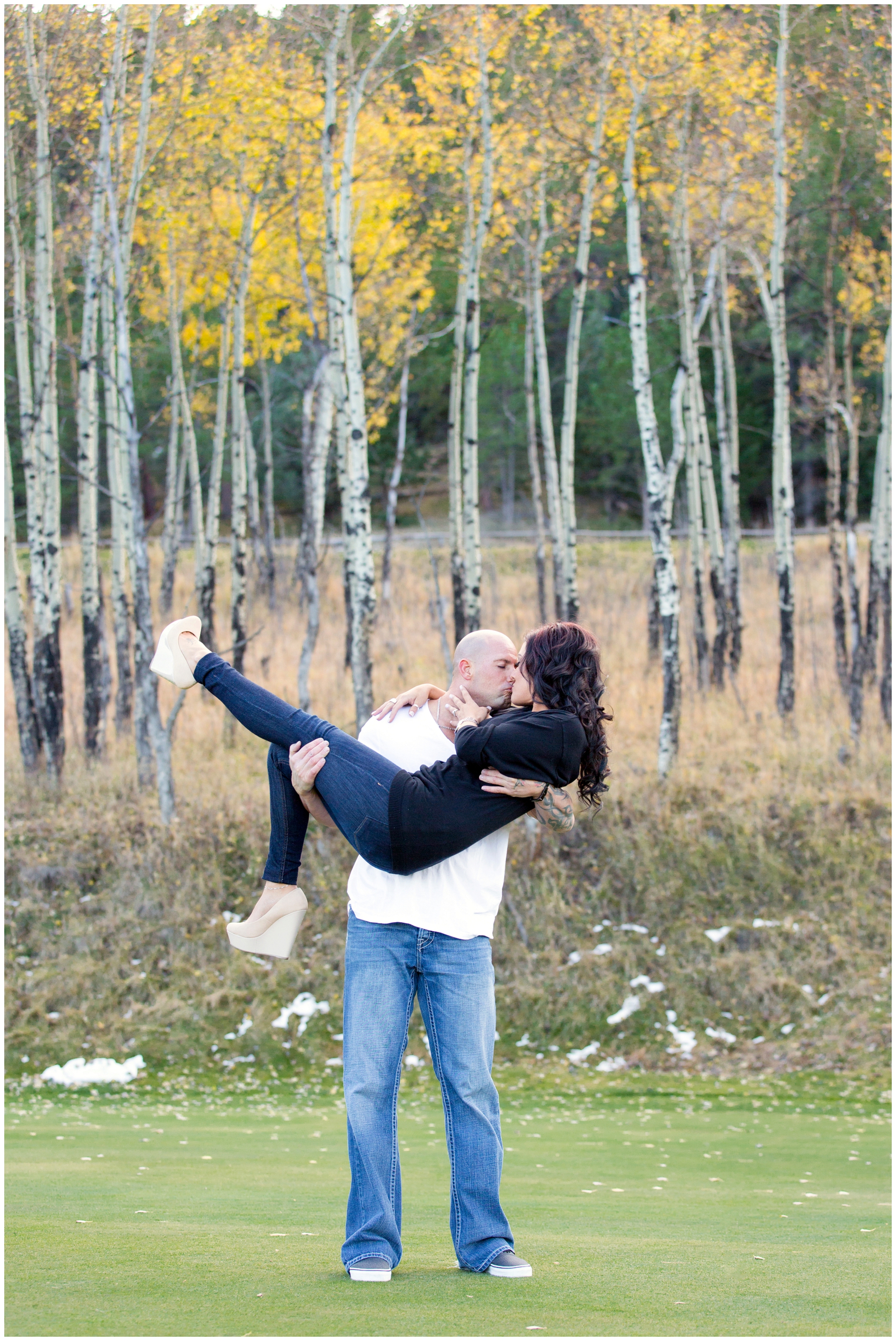 picture of Colorado mountain engagement photography 