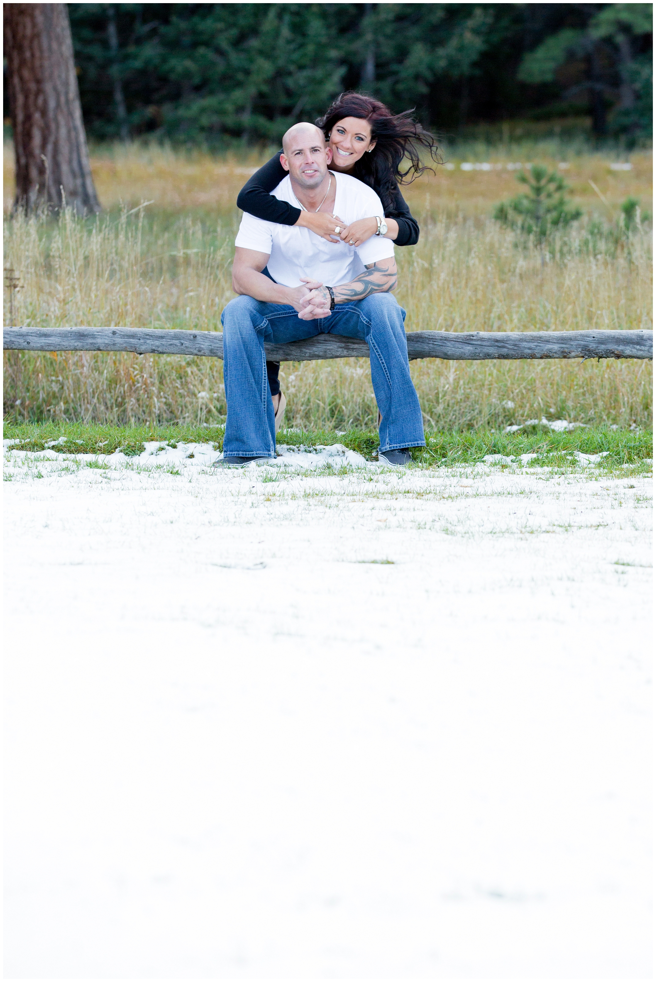 picture of Colorado mountain engagement photography 