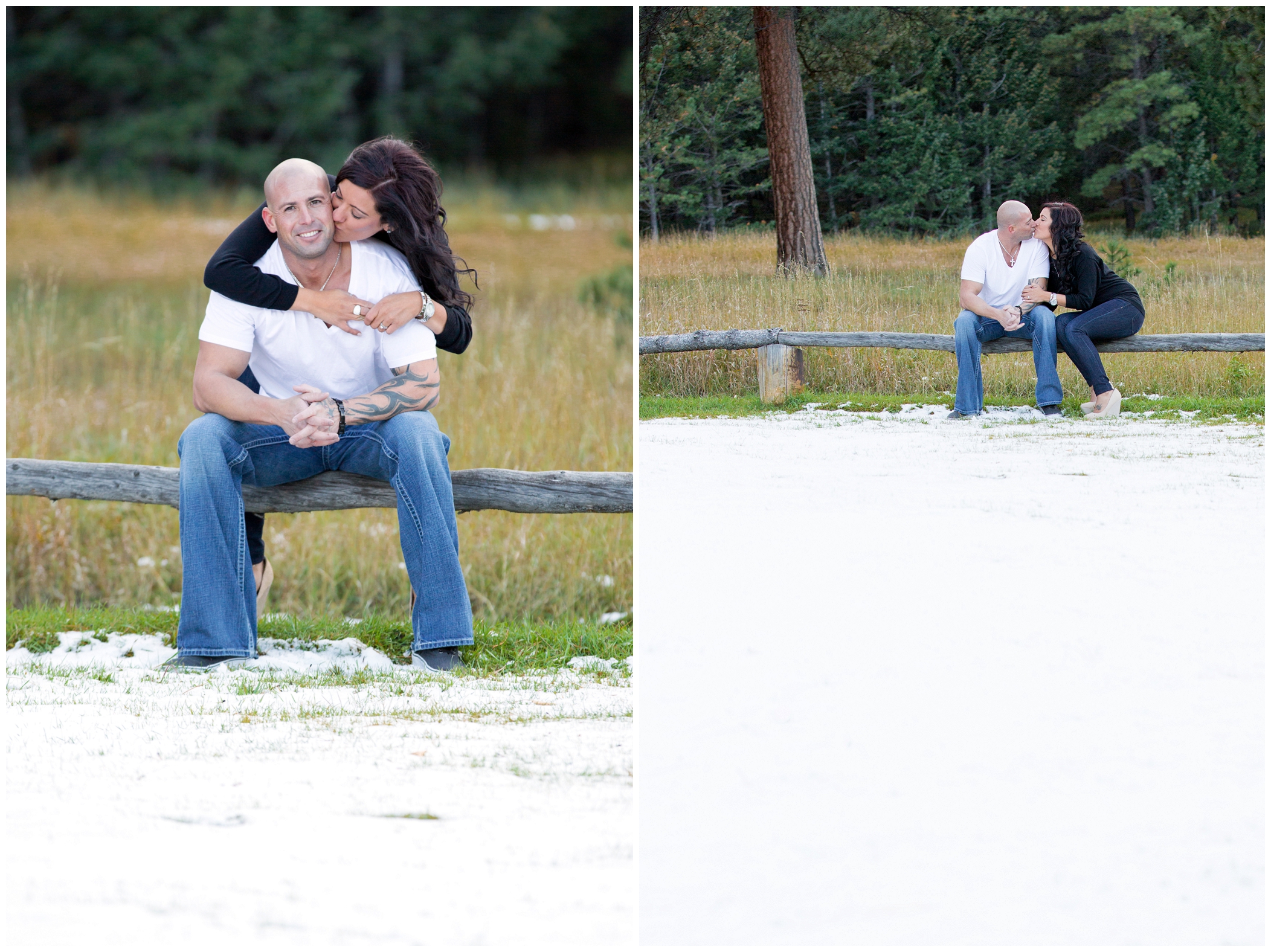 picture of Evergreen Lake House engagement photos 