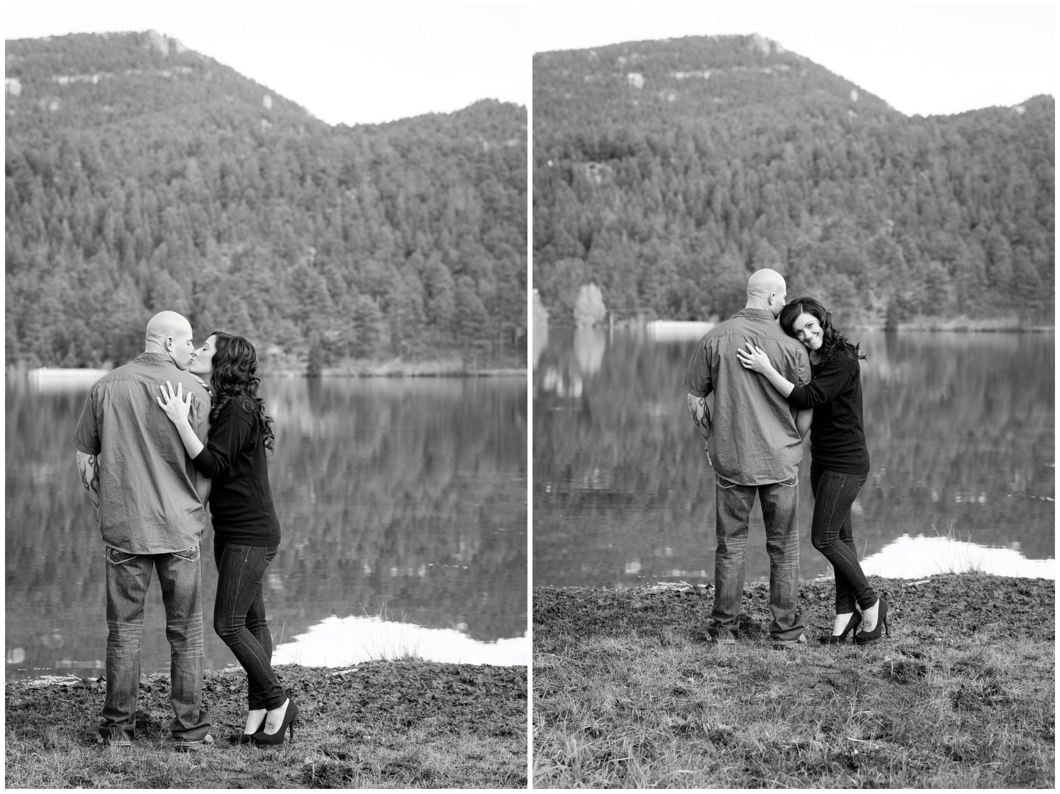 picture of Evergreen Lake House engagement photos