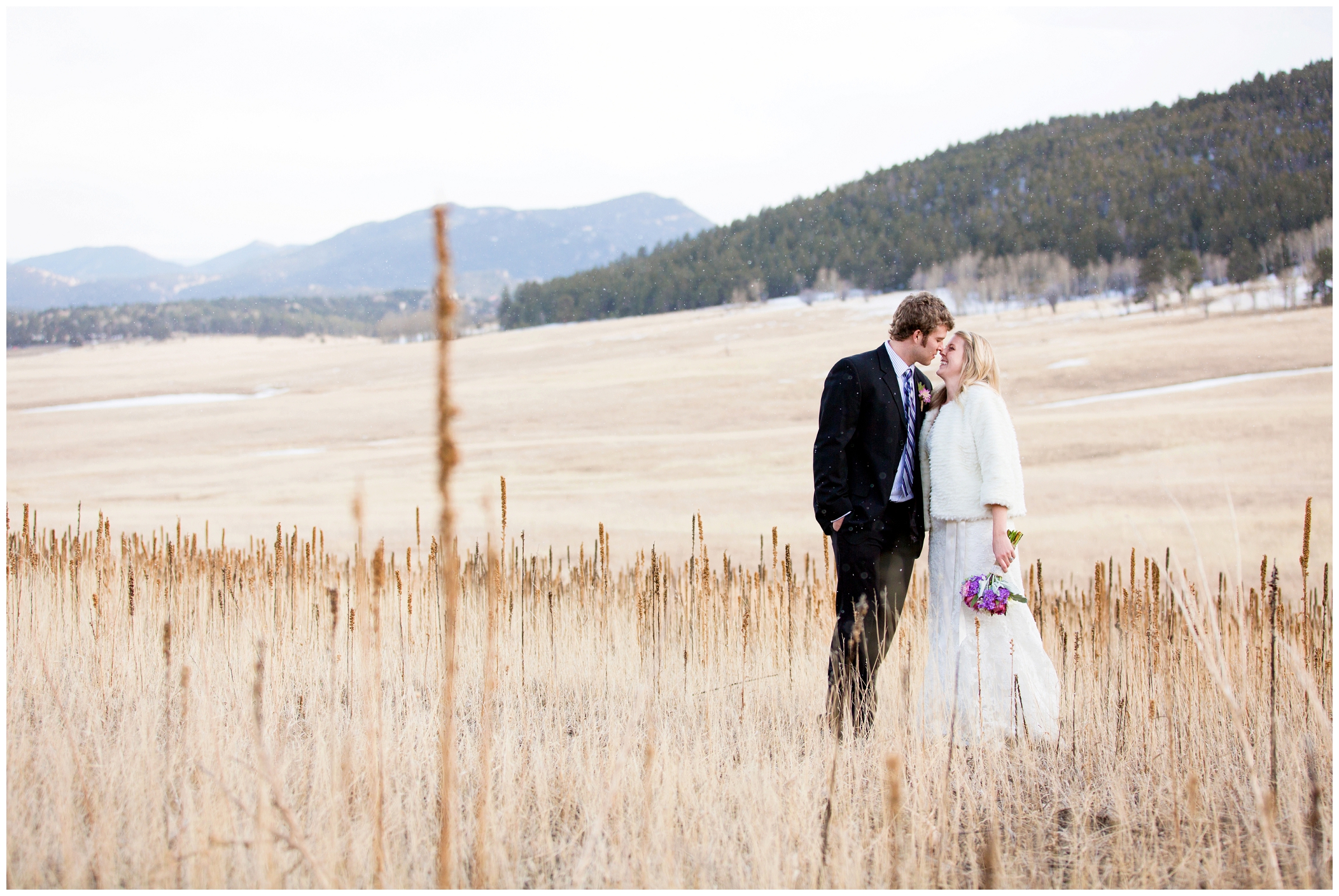 picture of Colorado winter wedding photography 