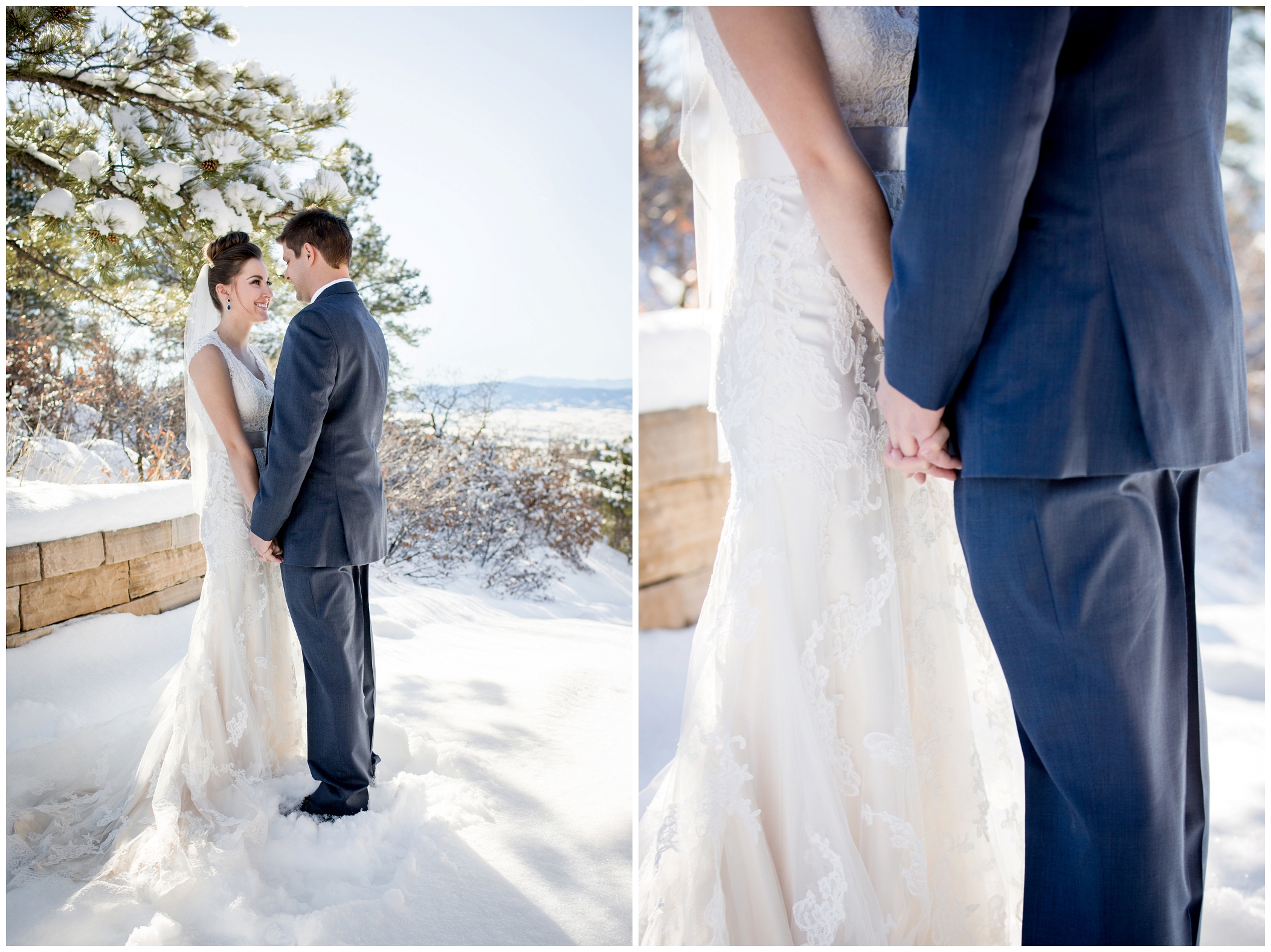 picture of Colorado winter wedding photography 
