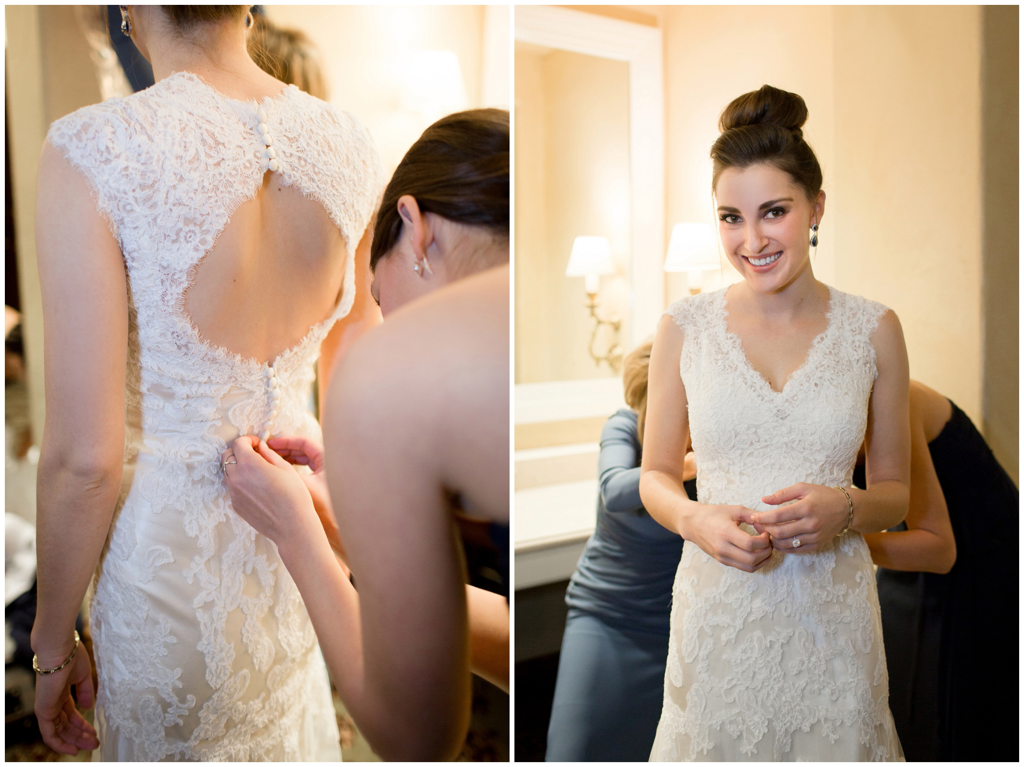 picture of bride getting ready at Sanctuary golf course