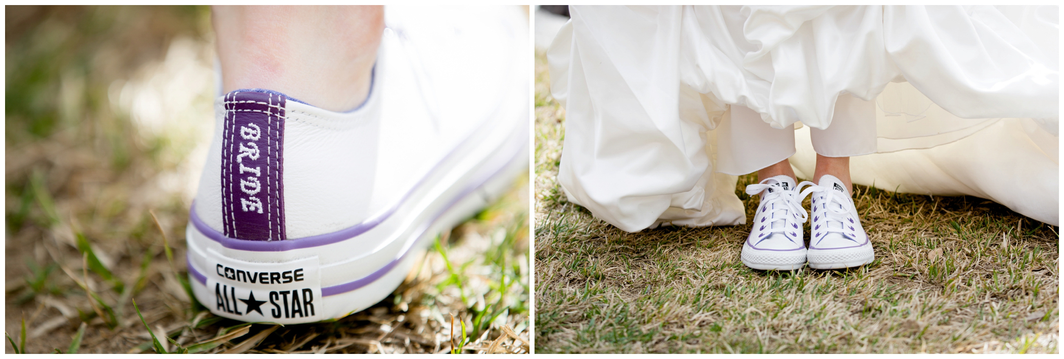 picture of bride's converse shoes