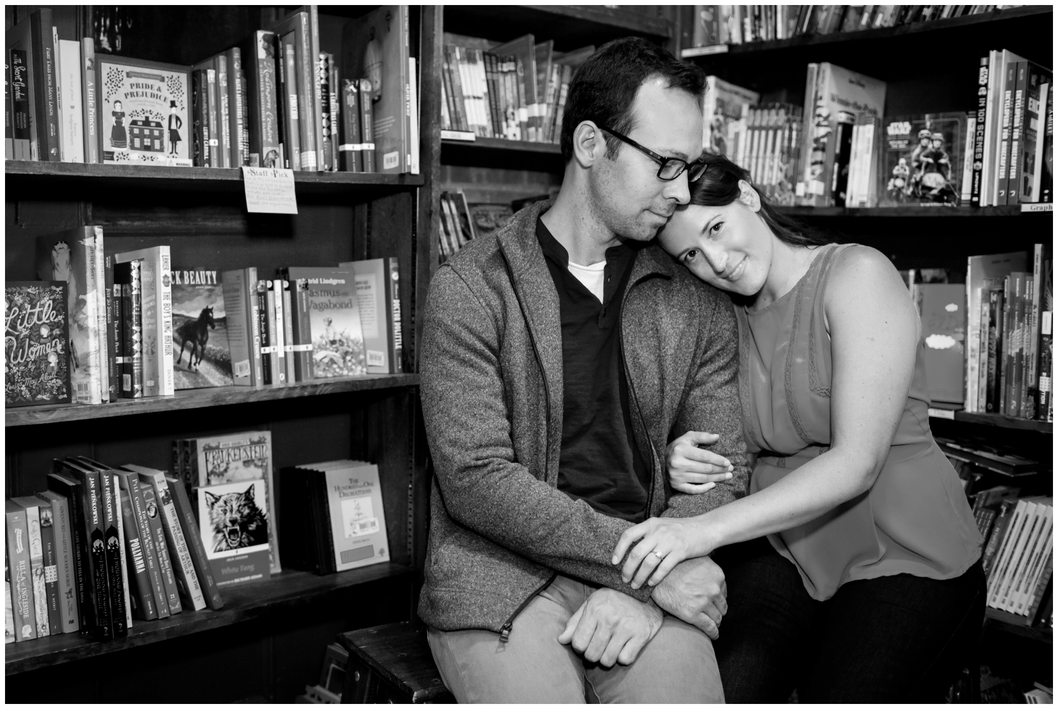 picture of tattered cover engagement photos 