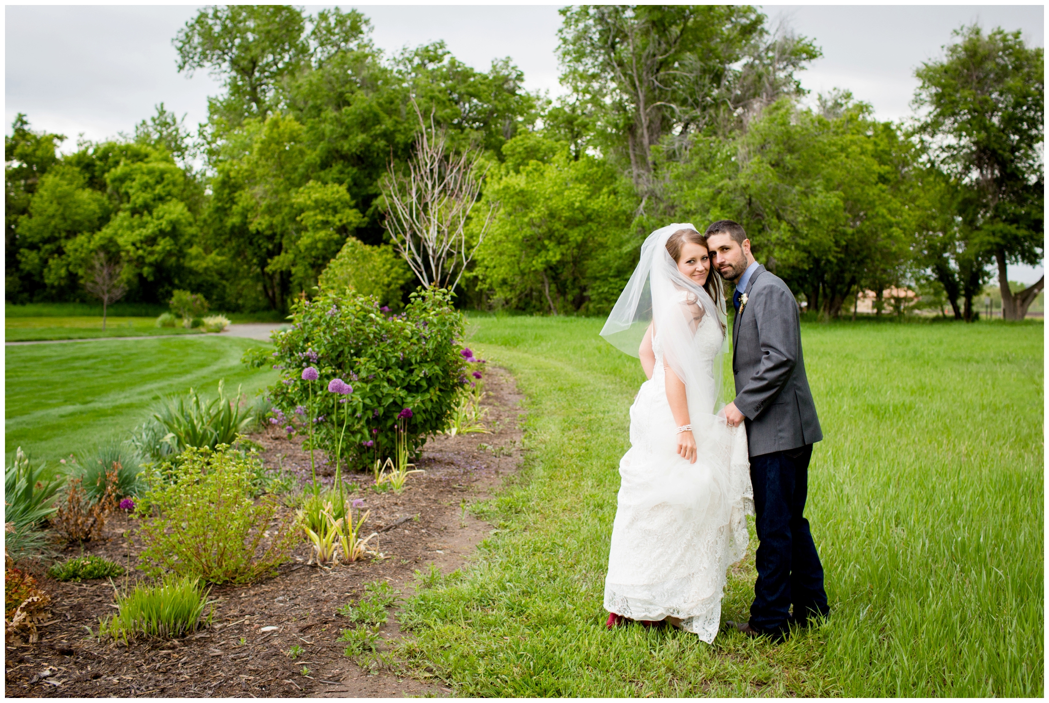 picture of bride and groom walking