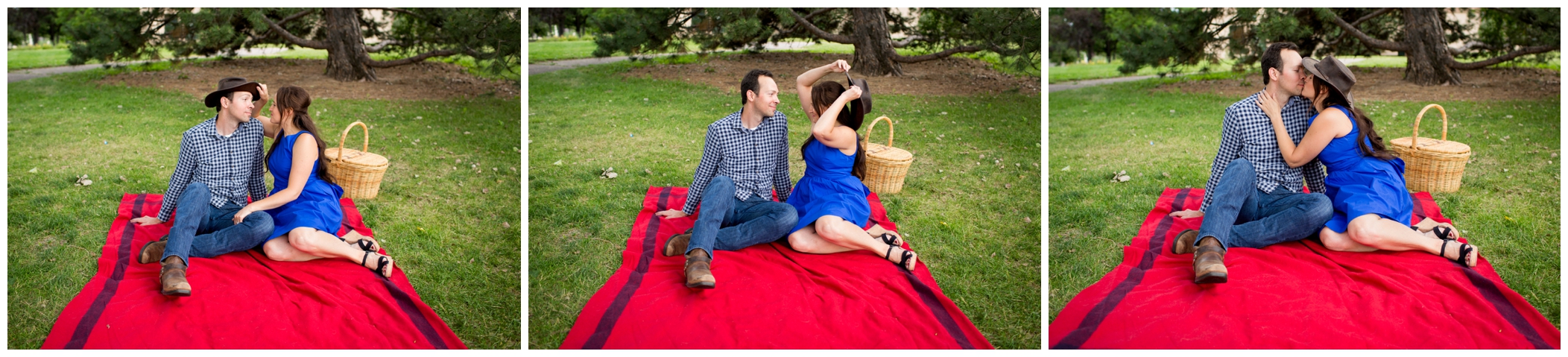 picture of picnic engagement photography 