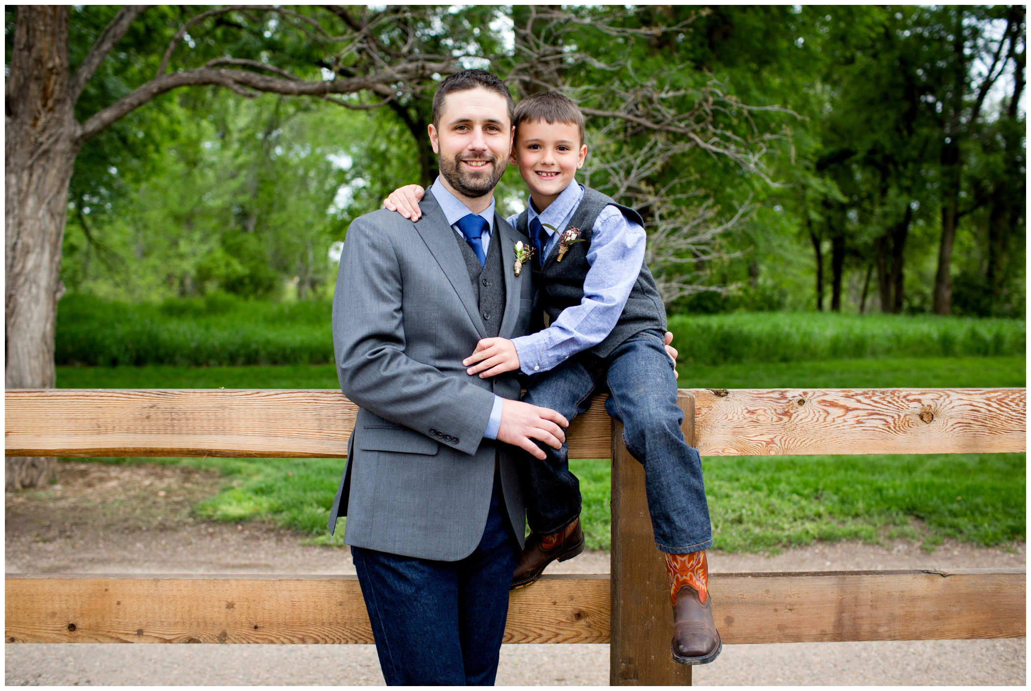 picture of groom and his son