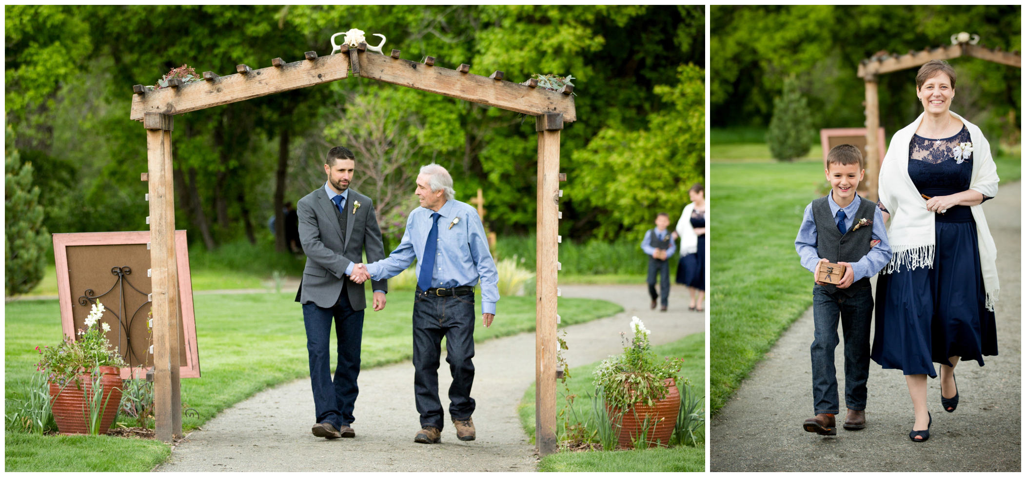 picture of groom walking down the aisle