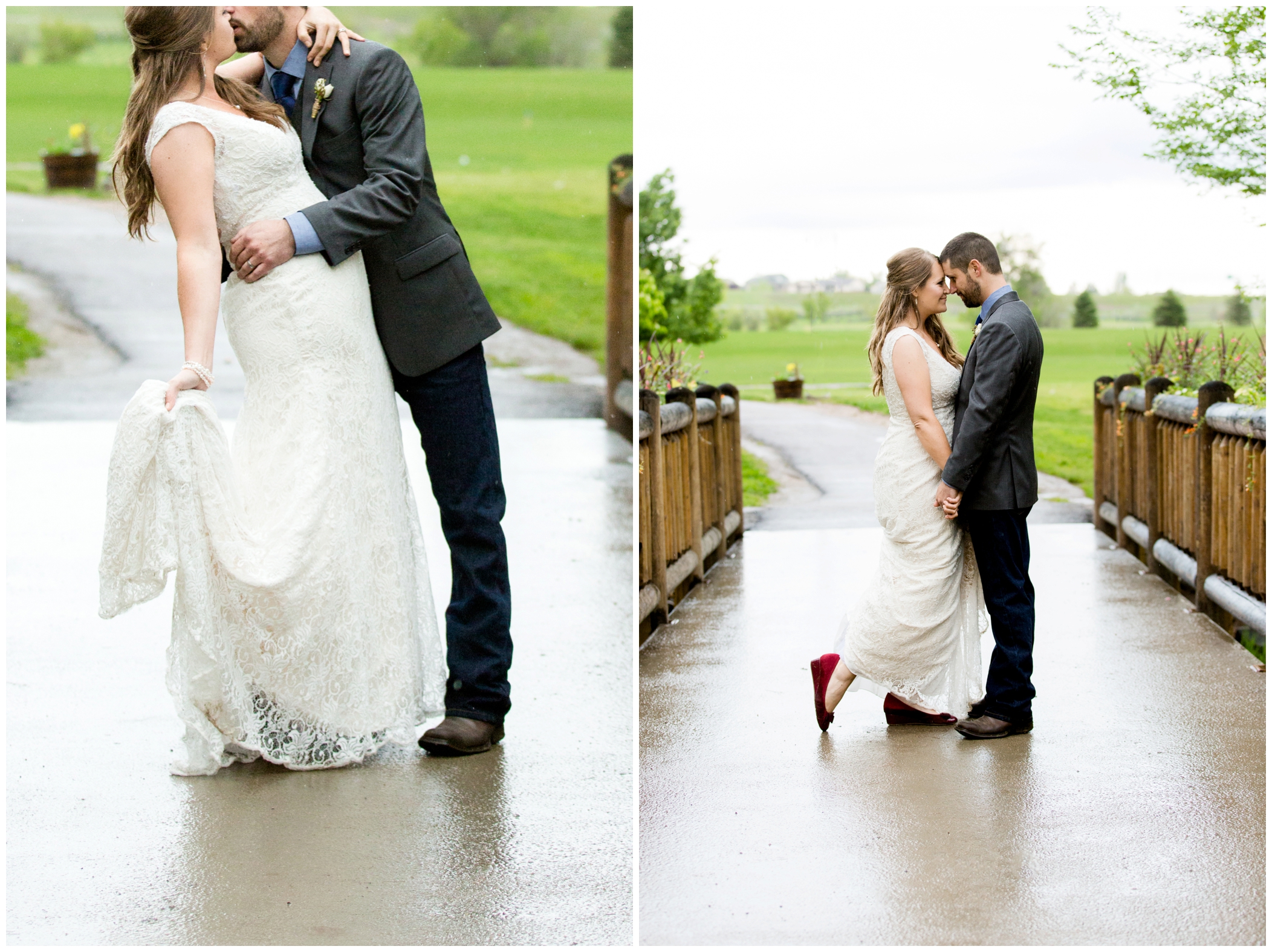 picture of Colorado rainy wedding
