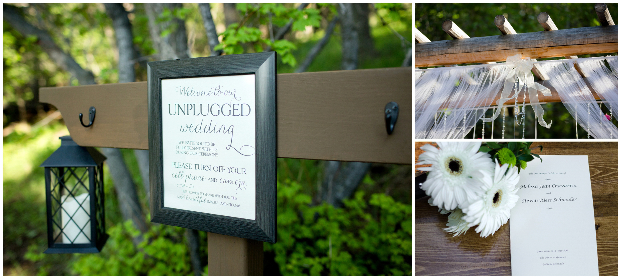picture of unplugged wedding sign