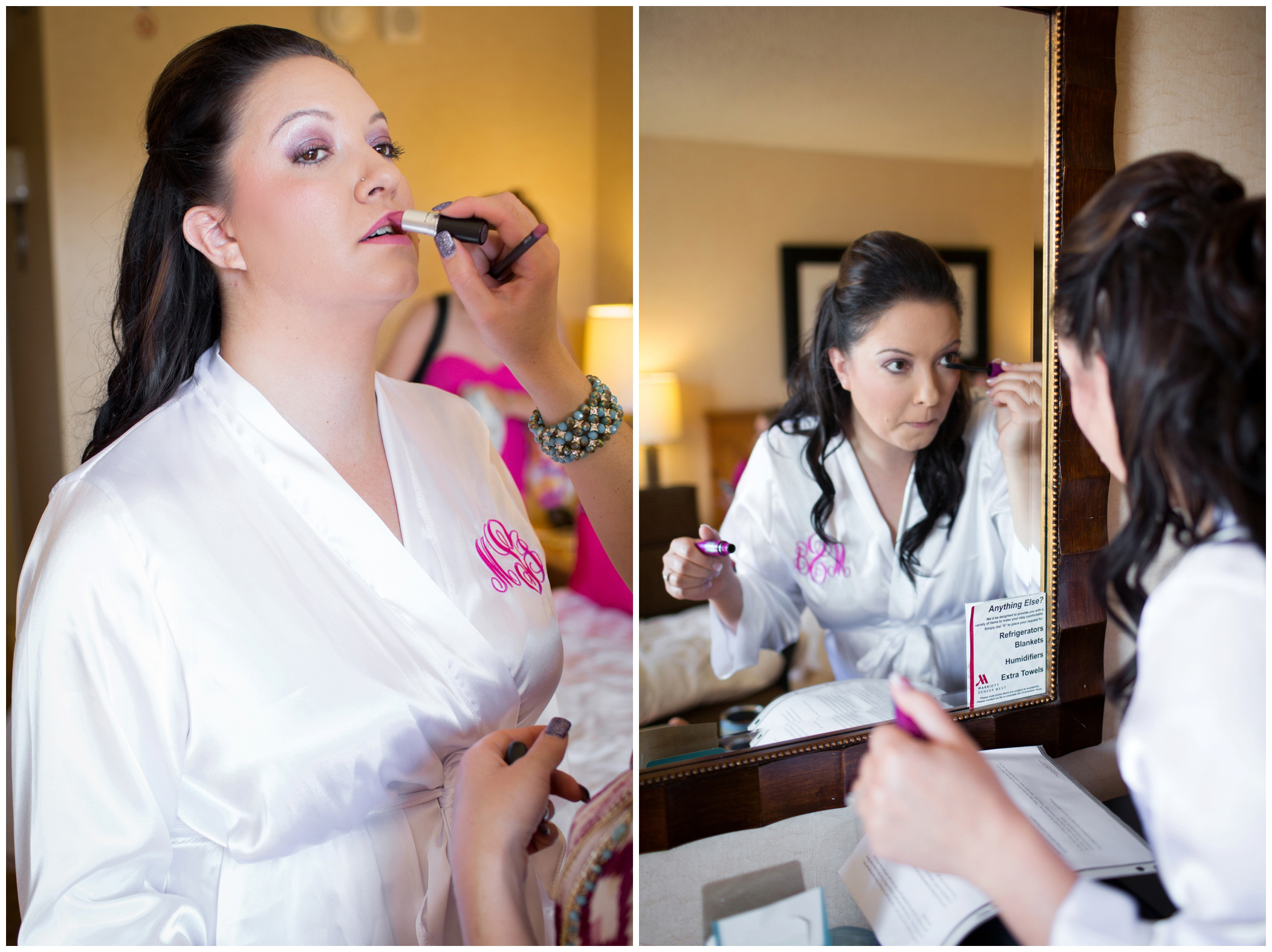 picture of bride getting make-up done