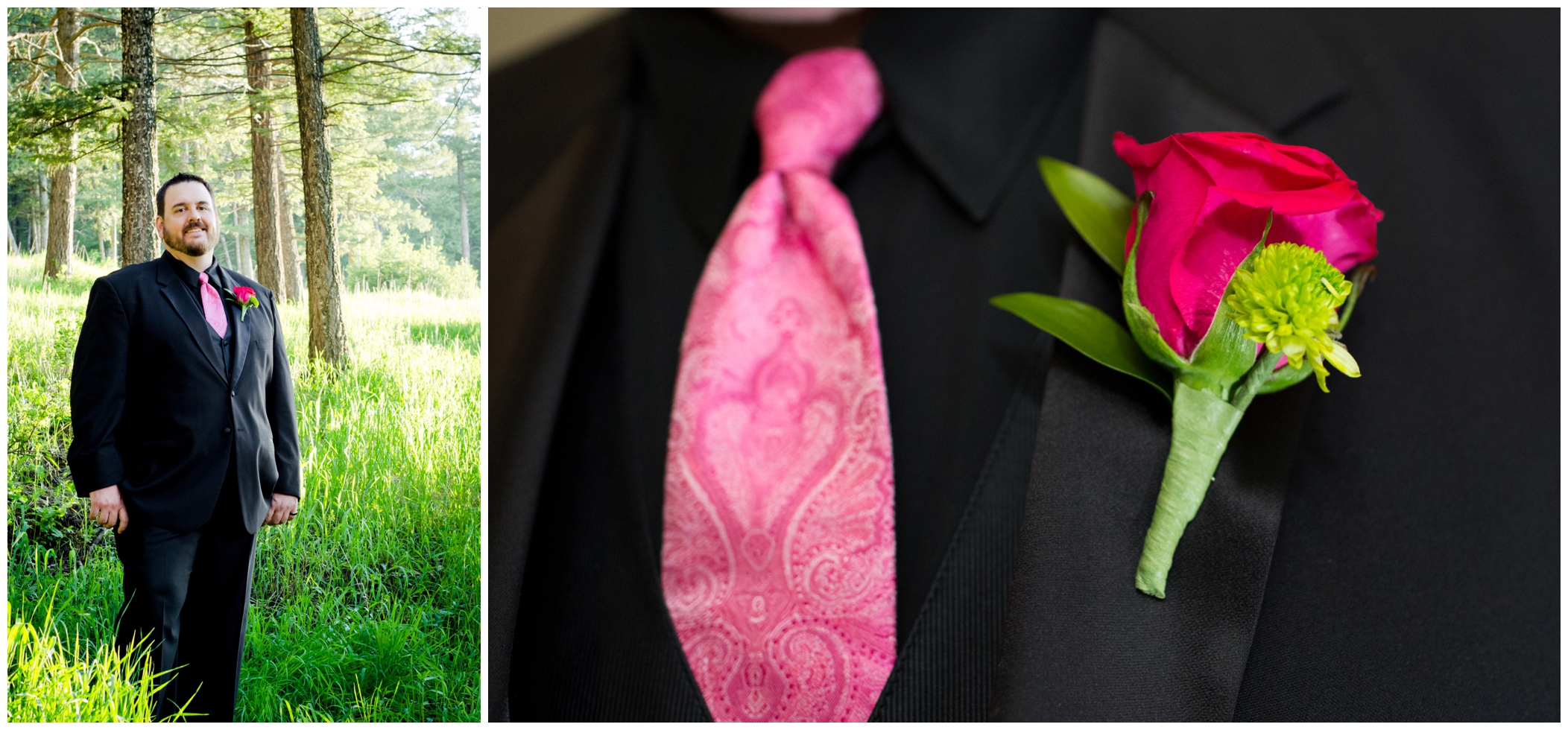 picture of pink boutonniere 