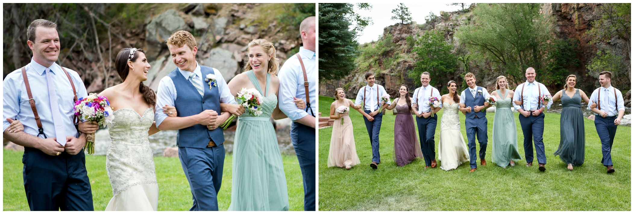 wedding party in Colorado mountains 